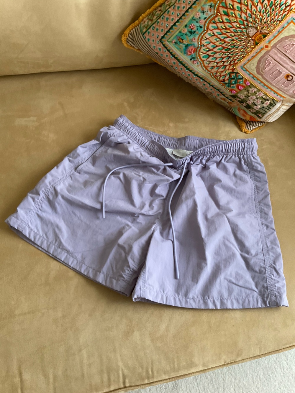 Standard Cloth Lavender Drawstring Swim Shorts